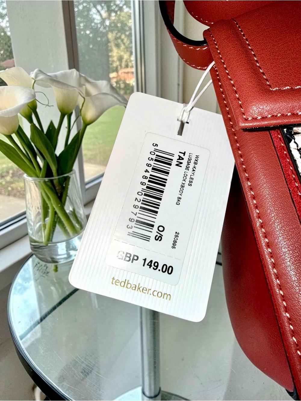 Ted Baker NWT Leather AND Suede Crossbody Bag with Snake-Print Panel - Picture 2 of 13